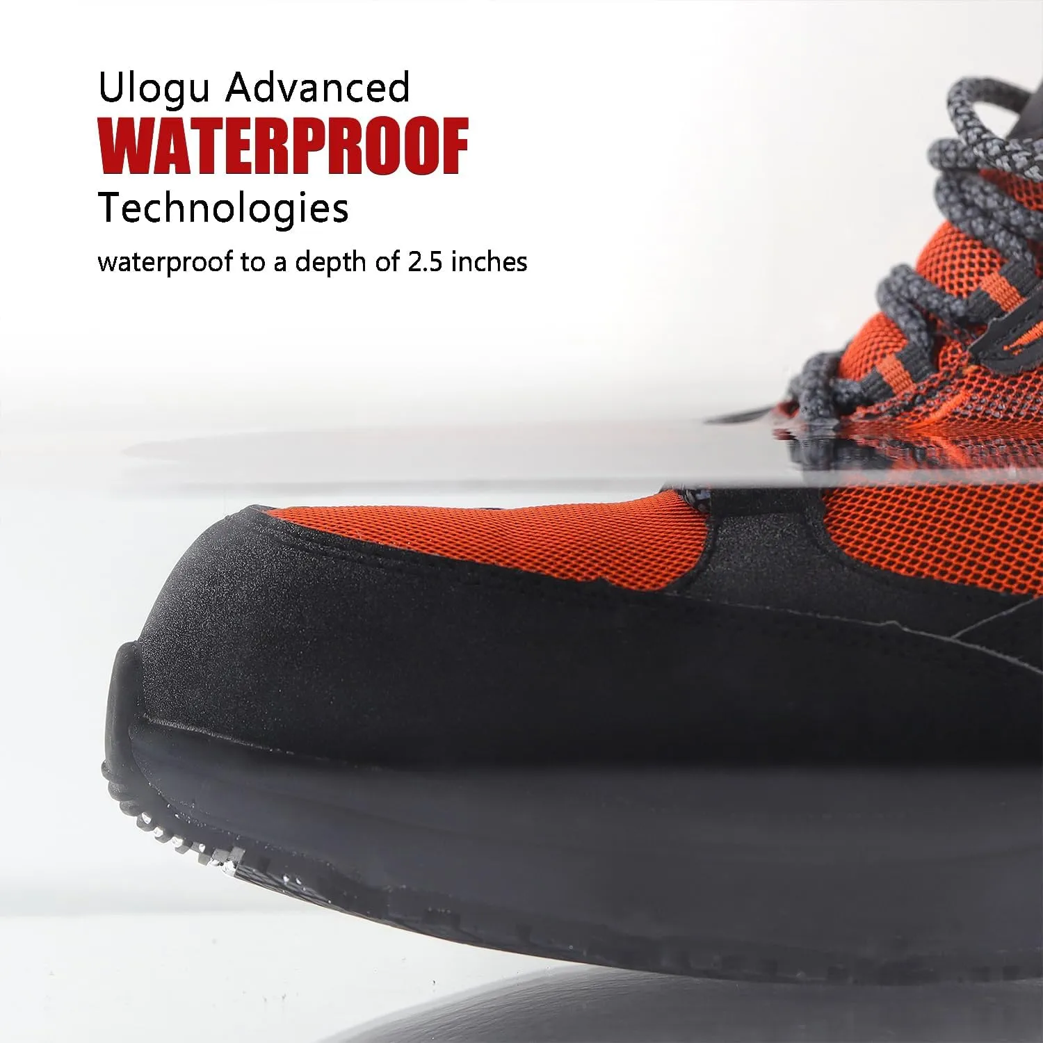 ulogu Steel Toe Shoes for Men WomenWaterproof Lightweight Roofing ShoeSafety Industrial Work Sneakers