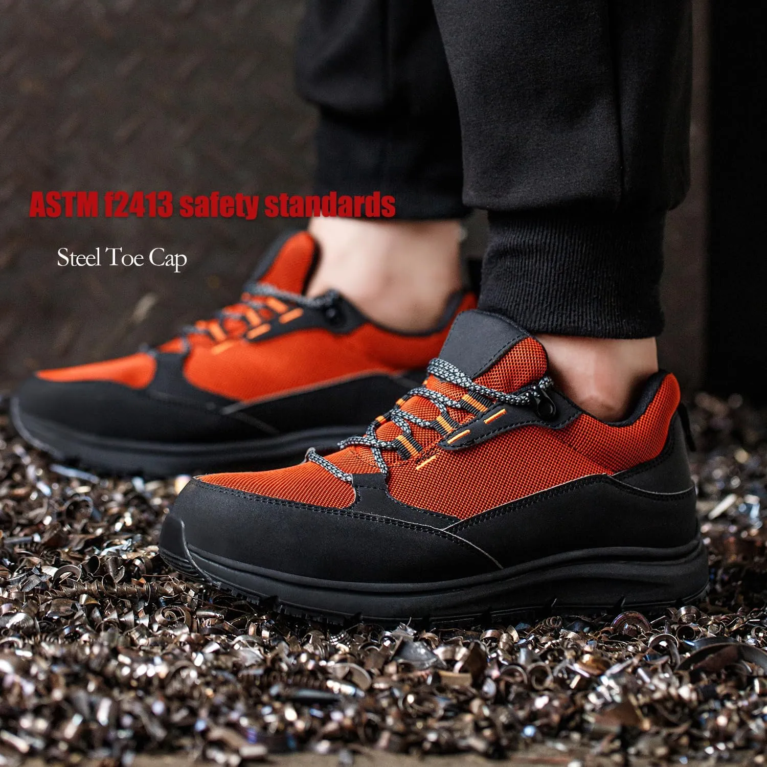 ulogu Steel Toe Shoes for Men WomenWaterproof Lightweight Roofing ShoeSafety Industrial Work Sneakers