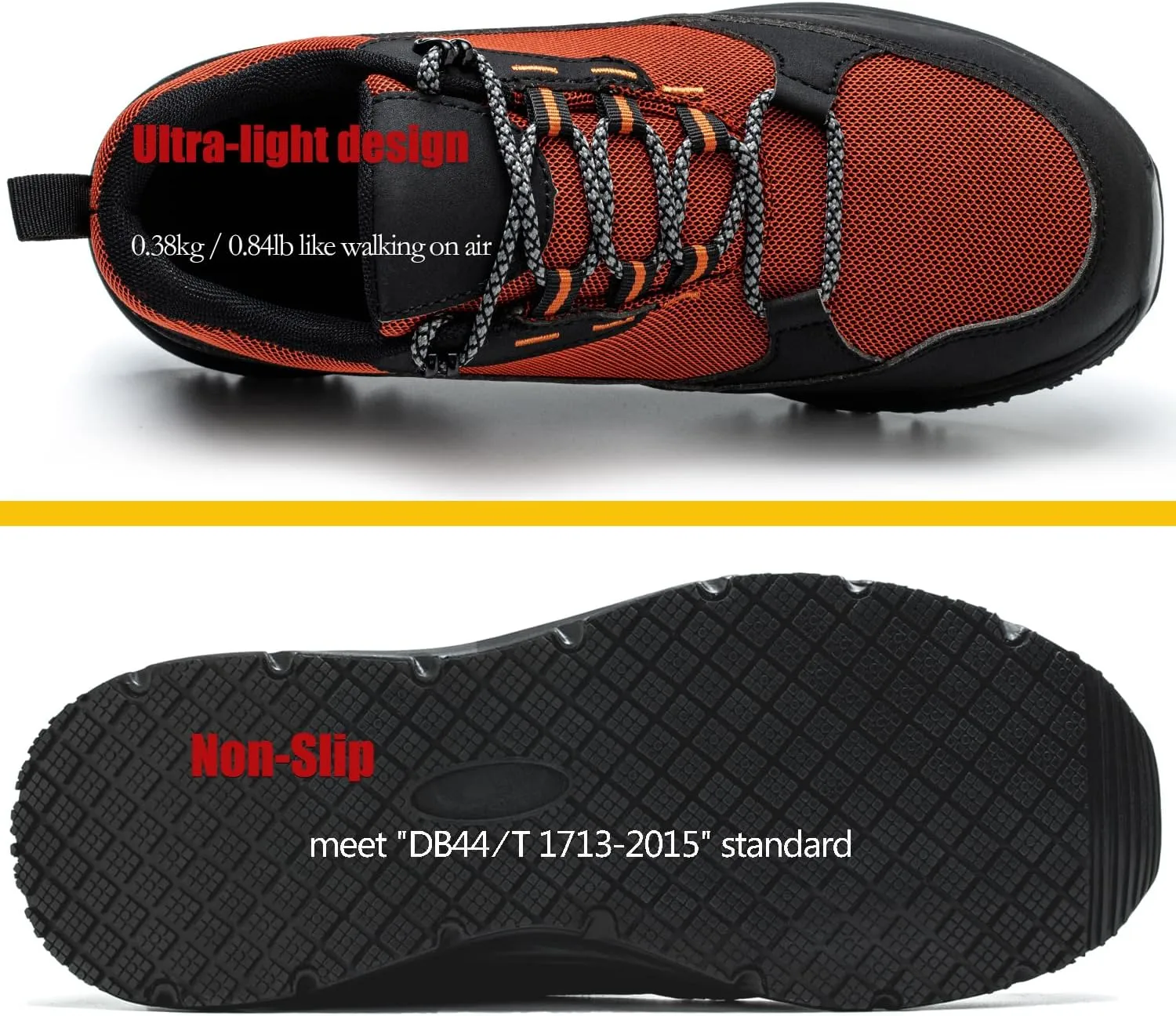 ulogu Steel Toe Shoes for Men WomenWaterproof Lightweight Roofing ShoeSafety Industrial Work Sneakers