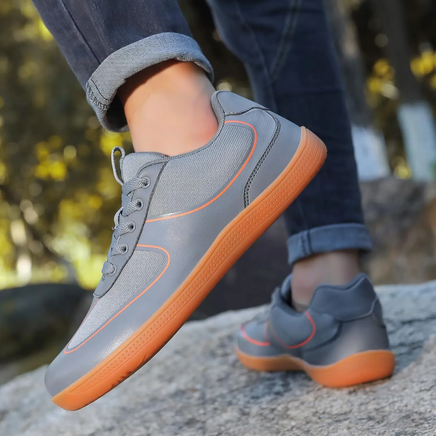 Walking Shoes Wide Toe Minimalist Zero Drop Shoes Breathable Fashion Sneakers Snea