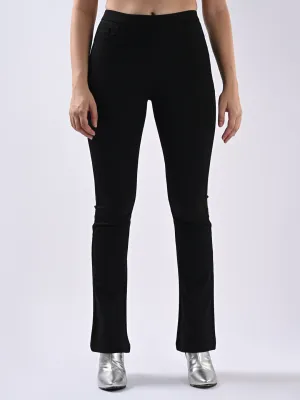 Women Black Flare Tregging