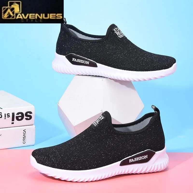 Women Fashion Sock Flats Sneakers