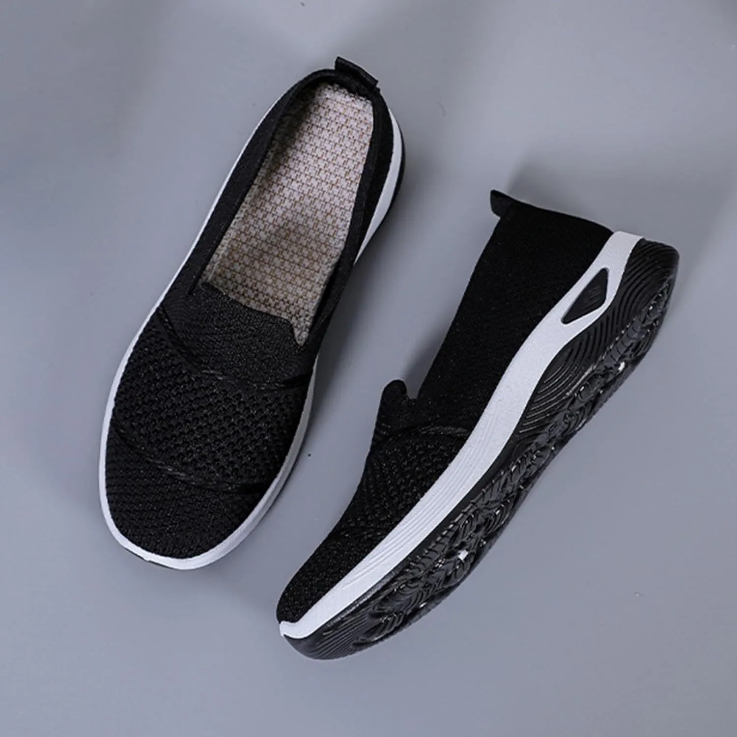 Women Orthopedic Shoes Breathable Soft Mesh Go Walking Shoes Lightweight Slip on Memory Foam Athletic Tennis Sneakers