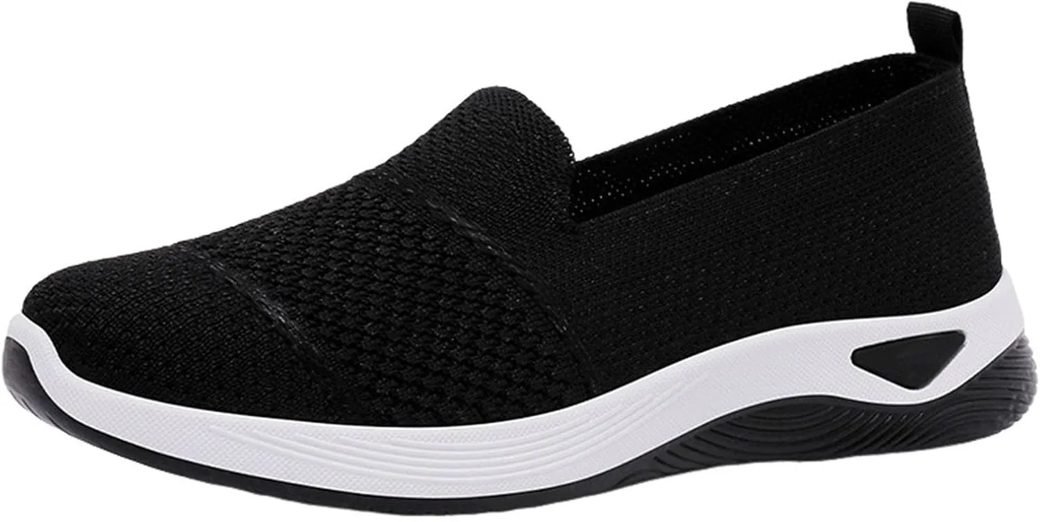 Women Orthopedic Shoes Breathable Soft Mesh Go Walking Shoes Lightweight Slip on Memory Foam Athletic Tennis Sneakers