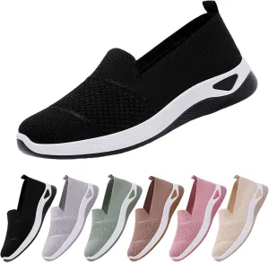 Women Orthopedic Shoes Breathable Soft Mesh Go Walking Shoes Lightweight Slip on Memory Foam Athletic Tennis Sneakers