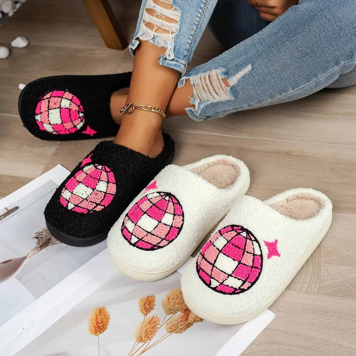 Women Slippers Cute House Slippers Soft Cozy Warm Slippers Plush Warm Home Shoes