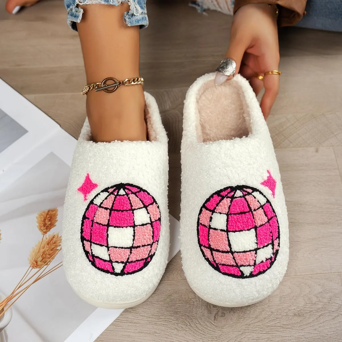 Women Slippers Cute House Slippers Soft Cozy Warm Slippers Plush Warm Home Shoes