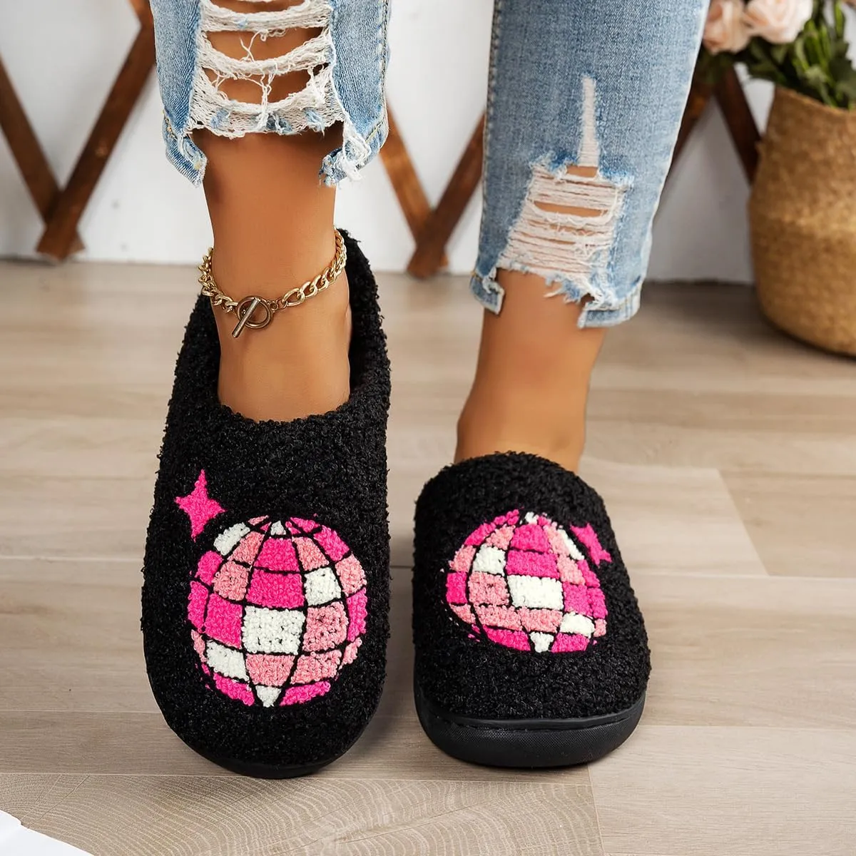 Women Slippers Cute House Slippers Soft Cozy Warm Slippers Plush Warm Home Shoes