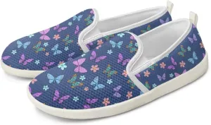 Women's Butterfly Wedding Shoes Wide Toe Walking Flats Leisure Loafers Memory Foam Tennis Shoes