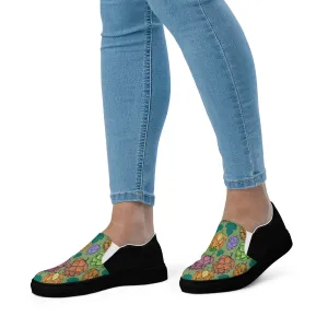 Women’s Mind Your Hops Slip-On Canvas Shoes – Black &  Floral