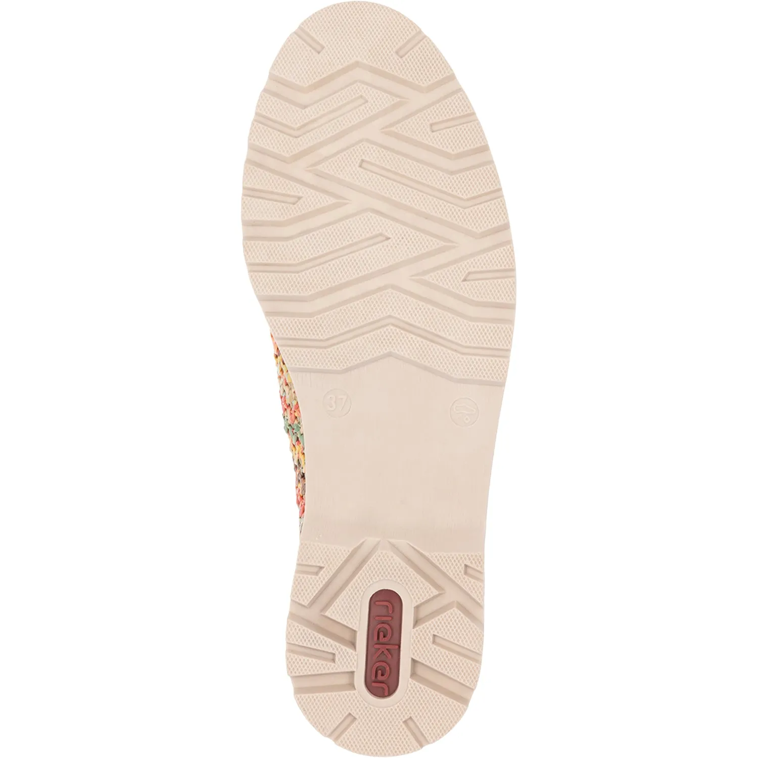 Women's Rieker 45562-90 Gitta 62 Perle Vegan Patent/Multi Woven