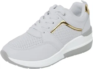 Women's Slip On Sneakers Casual Lace Up Non Slip Tennis Walking Shoes Classic Cutout Low Top Platform Sneakers Active Workout Breathable Hands-Free Comfortable Fashion Shoes