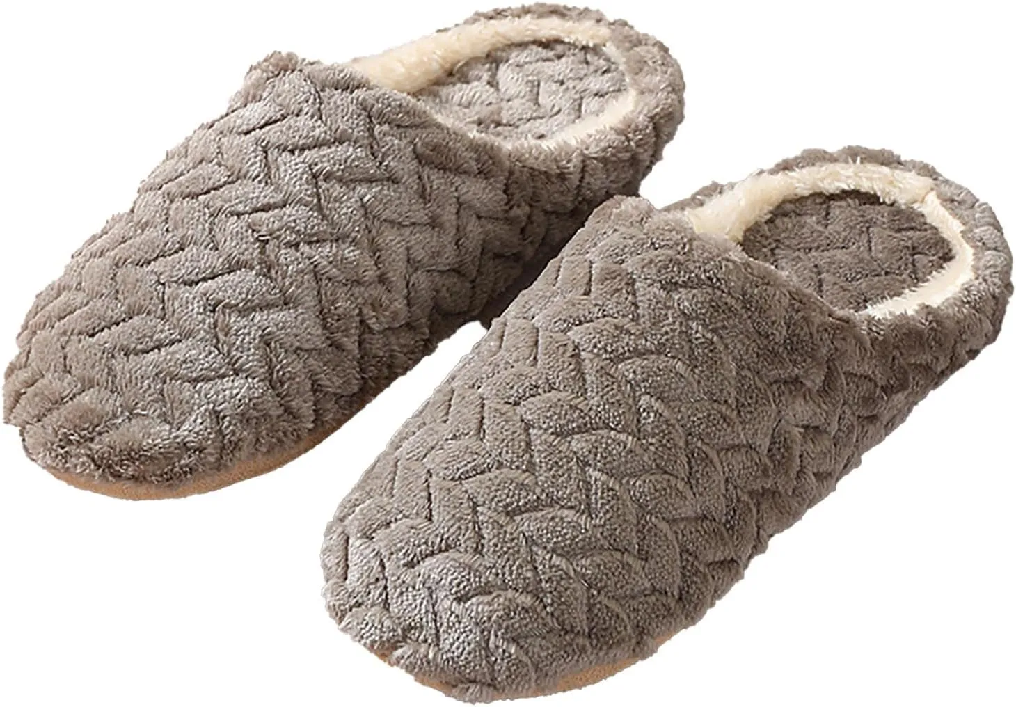Women's Slippers Warm Fuzzy House Slippers Fall Cozy Plush Bedroom Shoes Soft Flat Comfy Indoor Slippers