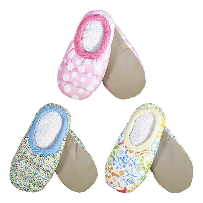 Women's Soft Warm Cozy Fuzzy Home Slippers Non-Slip Lined Socks