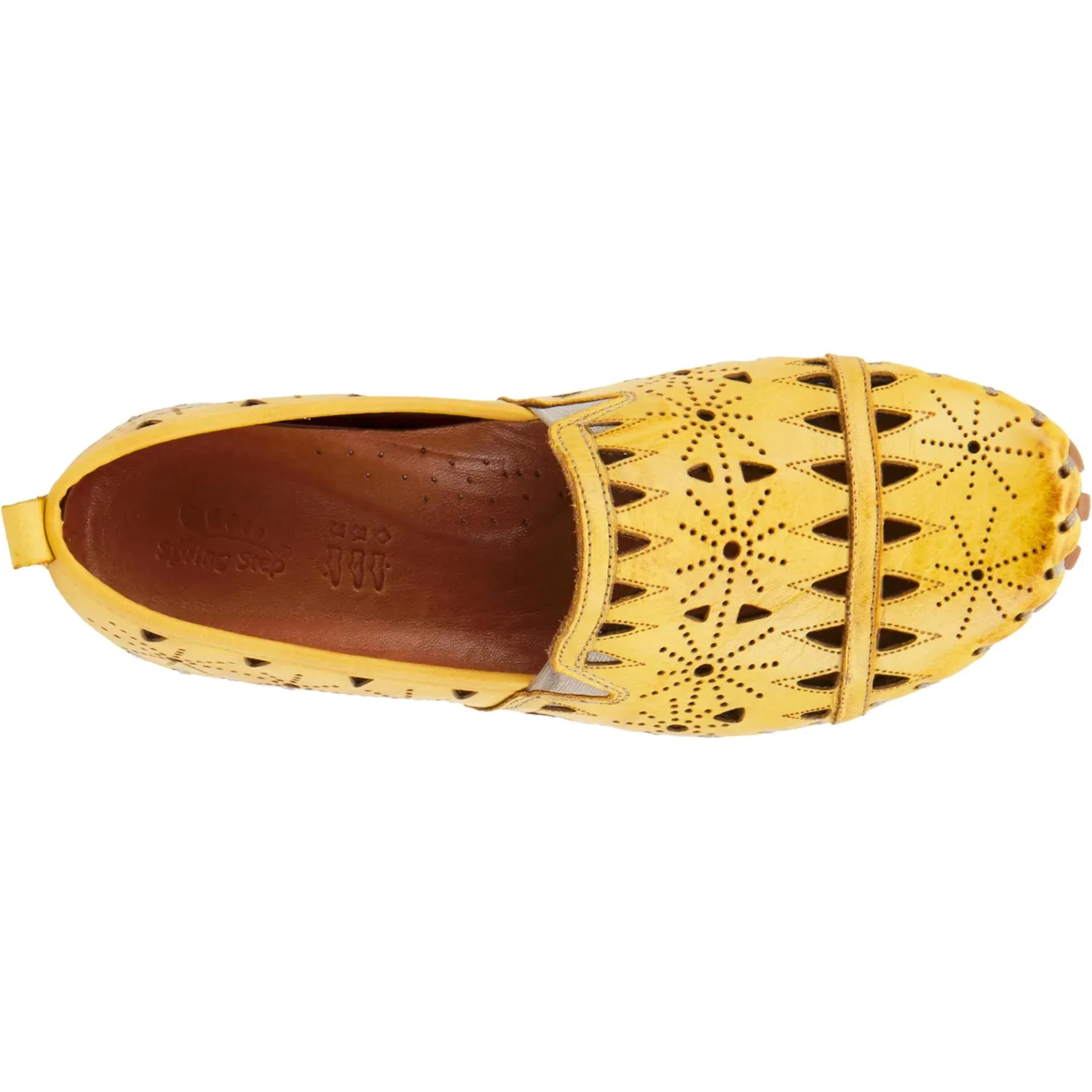 Women's Spring Step Fusaro Yellow Leather