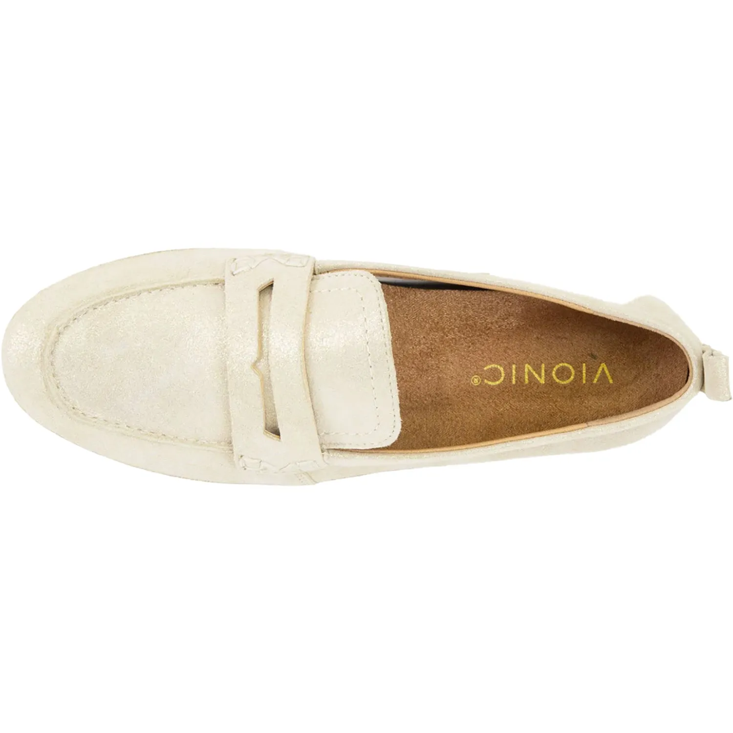 Women's Vionic Uptown Loafer Gold Leather