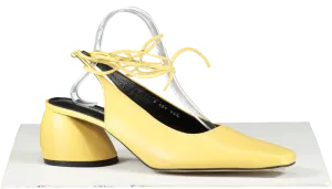 Yuul Yie Yellow Alexia Lace-up Sling-backs UK 7.5 EU 40.5 